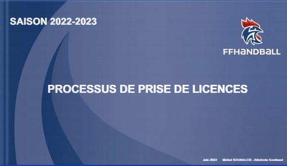 Infos de la saisie des licences sur Gesthand